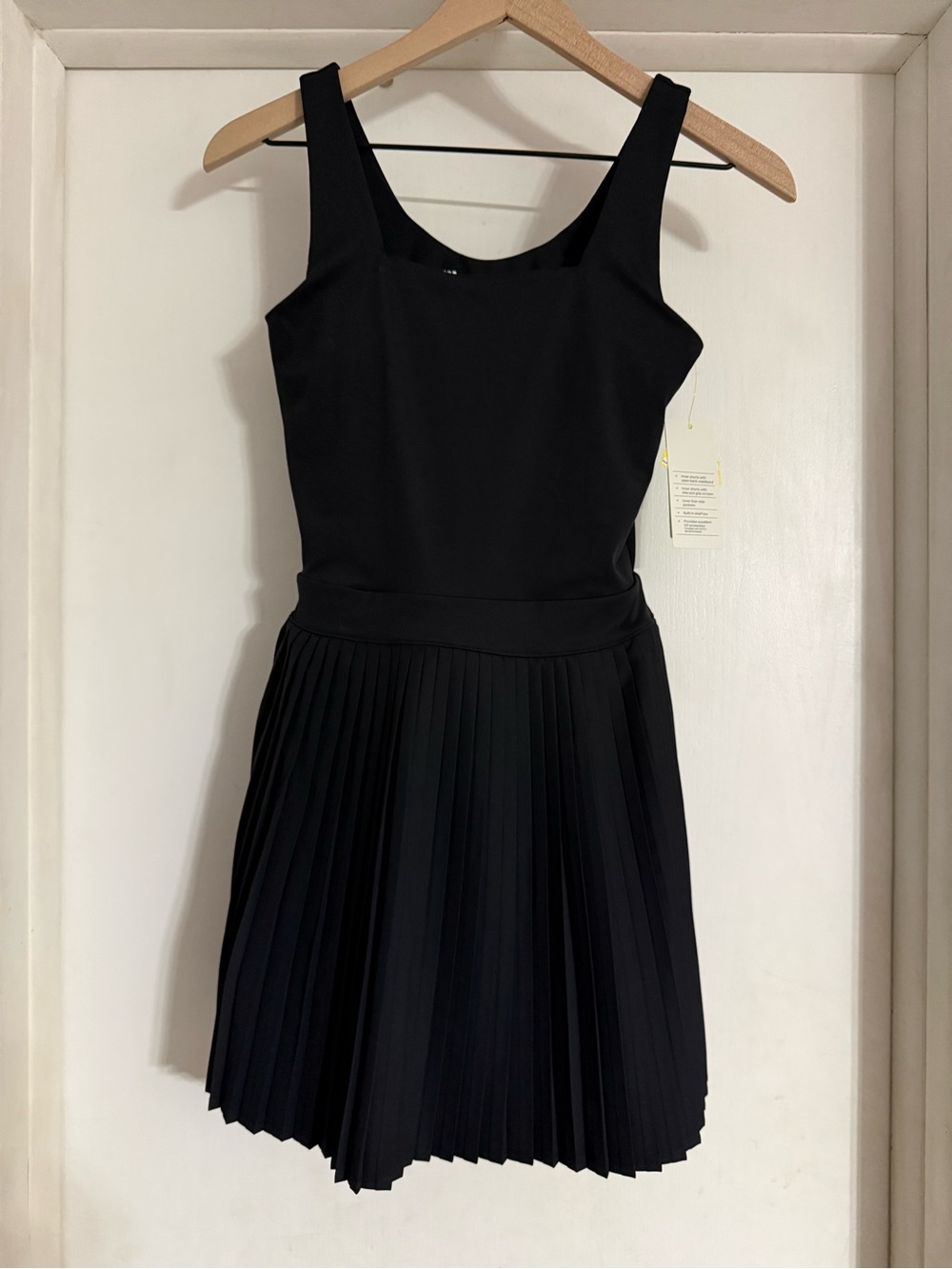 All in Motion Athletic - BLACK Pleated Tank Dress